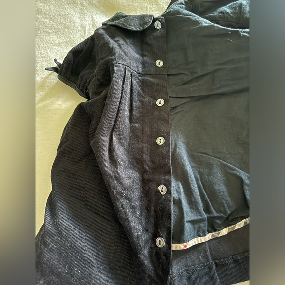 BURBERRY Girls: Corduroy & "Nova Check" Short Sleeve Dress Sz: 6 months - Picture 7 of 9